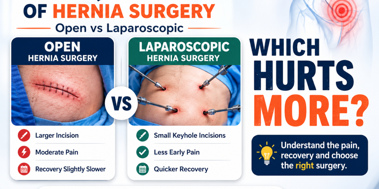 Pain Quotient of Hernia Surgery: Open vs Laparoscopic – Which Hurts More?